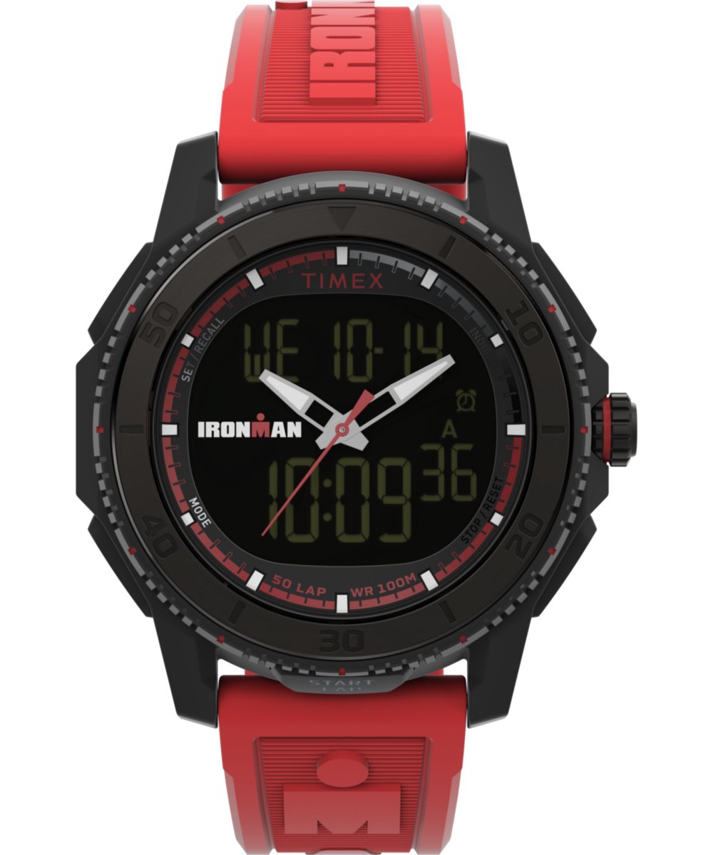 Timex Ironman Adrenaline TW2W53700 Horloge - Kunststof - Rood - Ø 46.5 mm