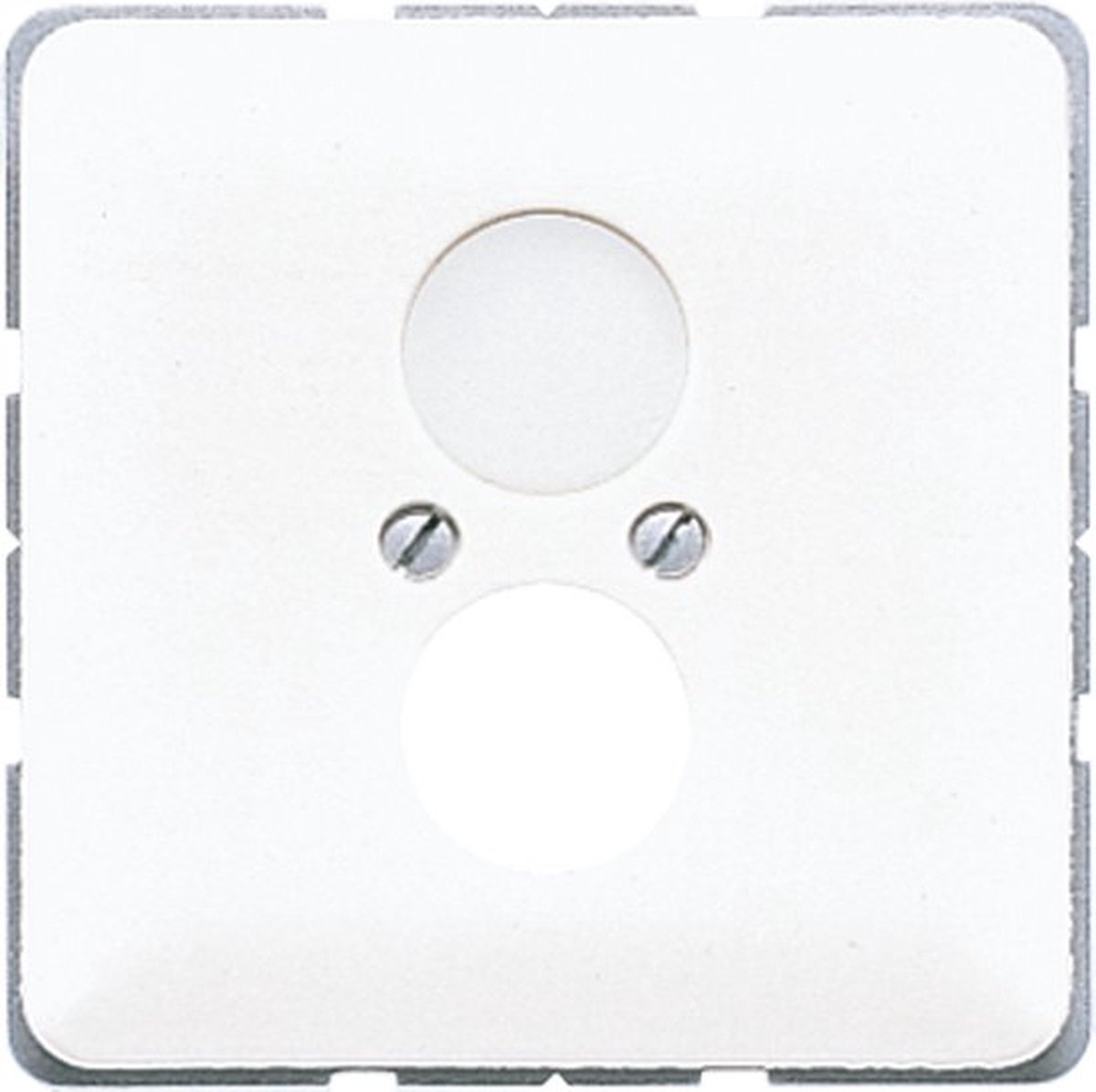 Jung Afdekking voor 2 ronde stekkers tot 18,5 mm Ø 1-voudig, duroplast, Serie CD, alpinewit CD 562 WW