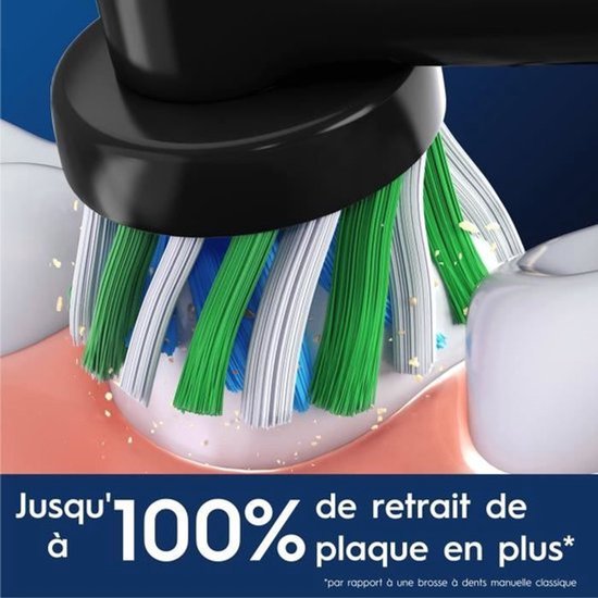Oral-B Cross Action Pro - Opzetborstels - CleanMaximiser Technologie - Zwart - 4 Stuks
