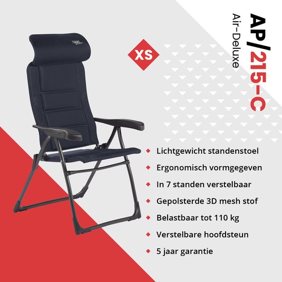 Crespo - Standenstoel - XS - AP/215 - Air-Deluxe - Compact - Blauw van Crespo — afbeelding 2