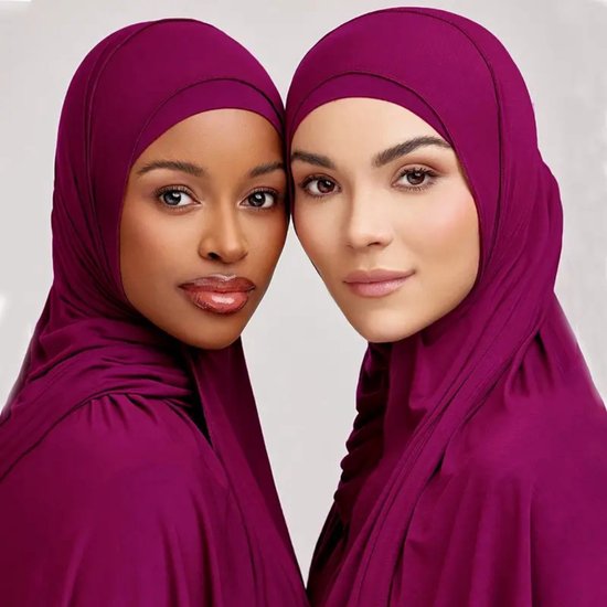 Foulard Nivard - Hijab - Femmes - Abaya - Écharpe - Vêtements islamiques - Vêtements musulmans - Alhamdulillah - Rose