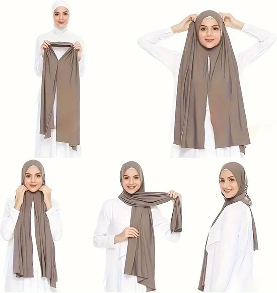 Foulard Nivard - Hijab - Femmes - Abaya - Écharpe - Vêtements islamiques - Vêtements musulmans - Alhamdulillah - Beige