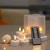 Oplaadbare LED Theelichtjes met Afstandsbediening – USB Oplaadbaar – Set van 6 – Realistisch Flikkerende Vlam – Veilig & Herbruikbaar