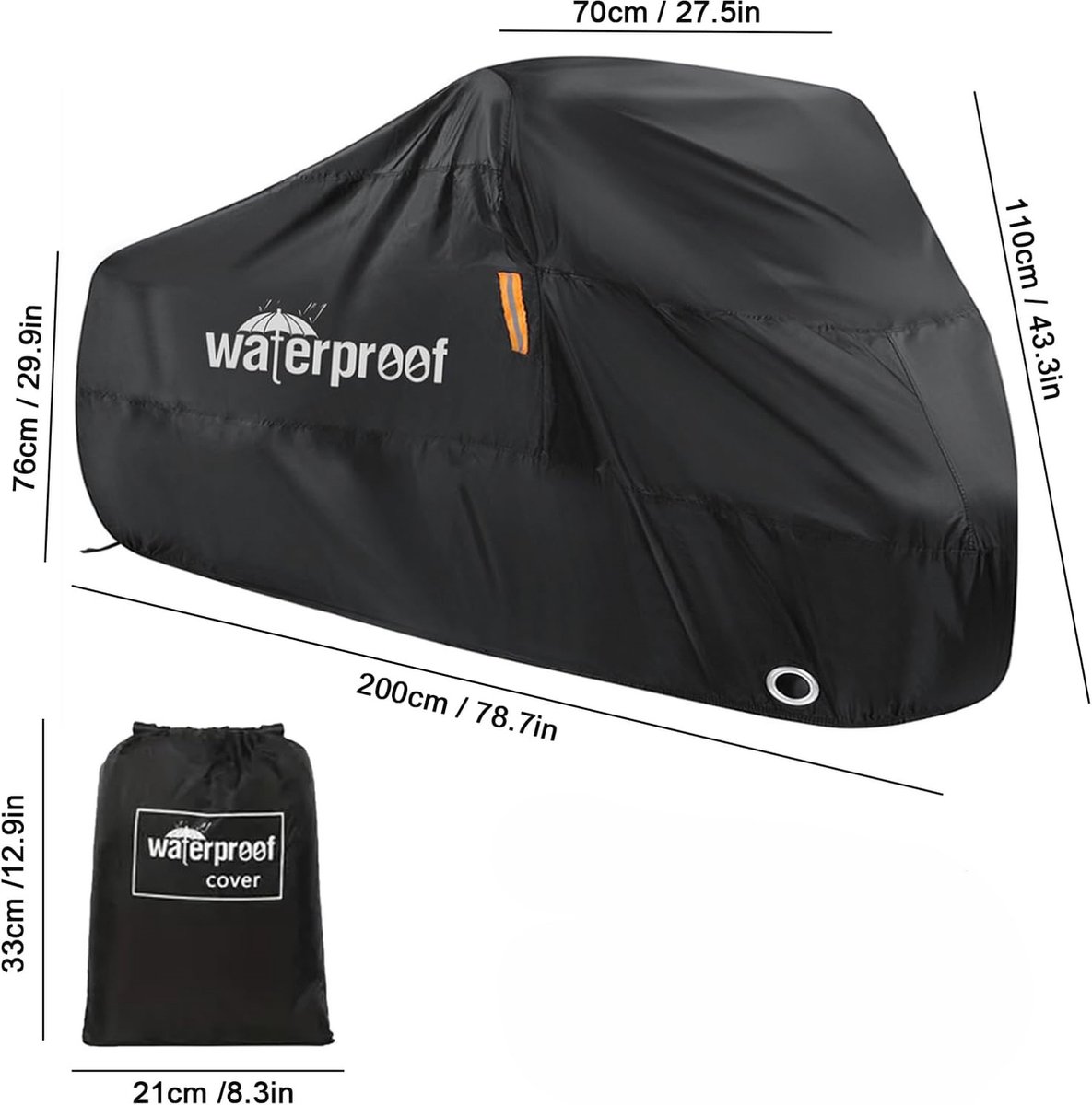 Waterdicht Fietshoes voor 1 of 2 Fietsen, Universeel voor alle Fietsen Waterdicht Ultra Sterk Hoes voor 1/2 Fietsen - Incl. Opbergzak, telefoonhouder , zadelhoes