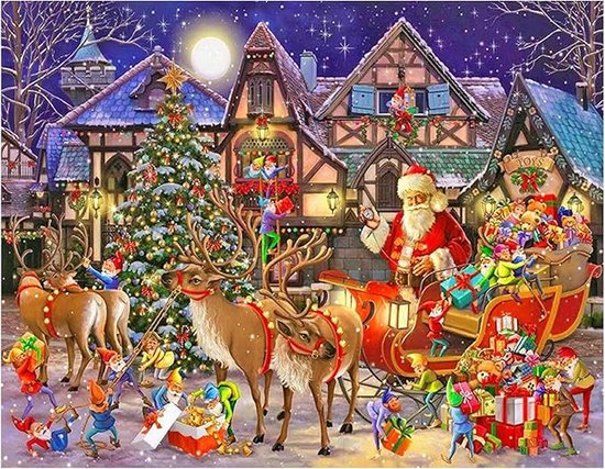Kerst dorp - Diamond Painting Kerstmis