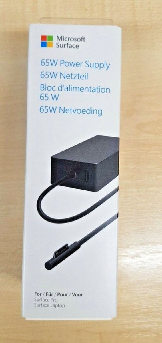 Microsoft Surface 65W Power Supply - Netspanningsadapter - 65 Watt - commercieel - voor Surface Book, Laptop, Pro (Medio 2017), Pro 3, Pro 4