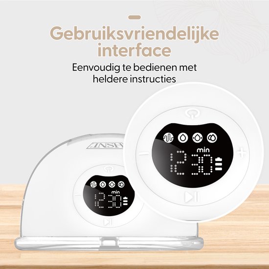 HSNL® Luxe Elektrische Borstkolf - Handsfree Borstkolf - Dubbele Kolf - Borstkolf - Draadloze borstkolf - BPA Vrij -Inclusief Melkopvangzakjes van HSNL® — afbeelding 2