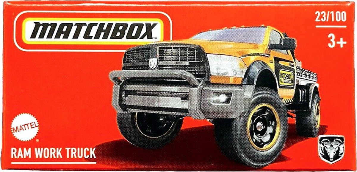 RAM WORK TRUCK 23/100 MATCHBOX 1:64 YELLOW