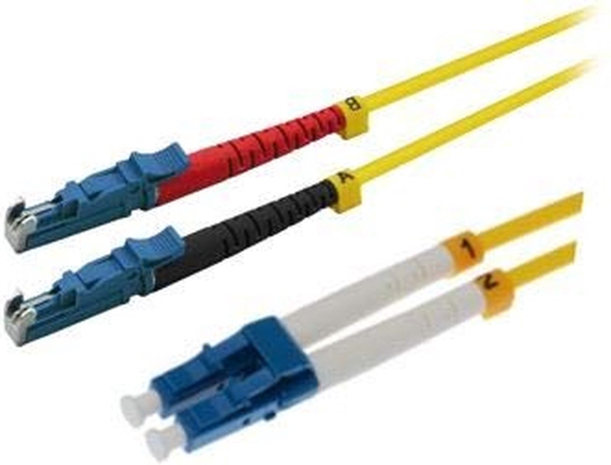 LWL Patchkabel E2000� (LSH)/LC Duplex 9/125�m OS2 gelb 1,0m
