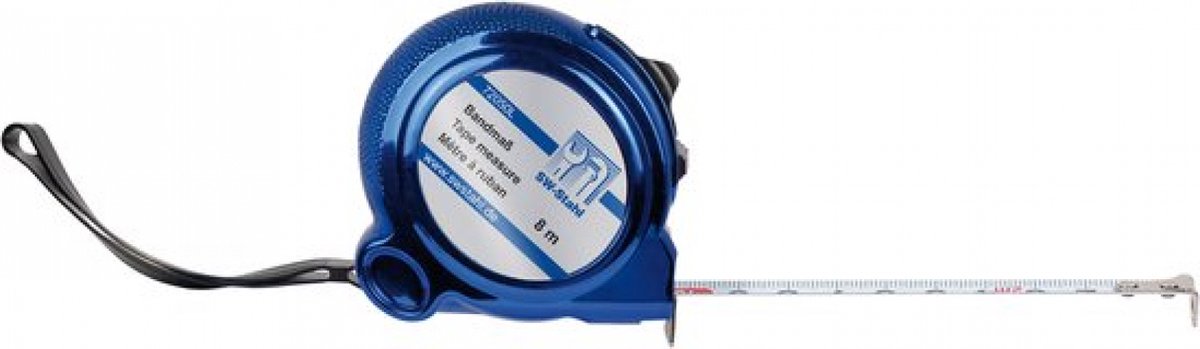 SW-Stahl rolmaat 8 m lang, 25 mm breed met stop, 72050L