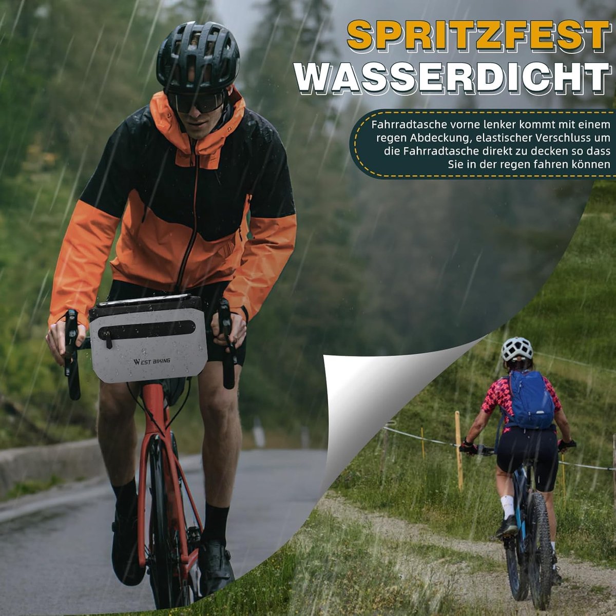 fietstas + bagagedrager + fietstas - 4 l - zilver