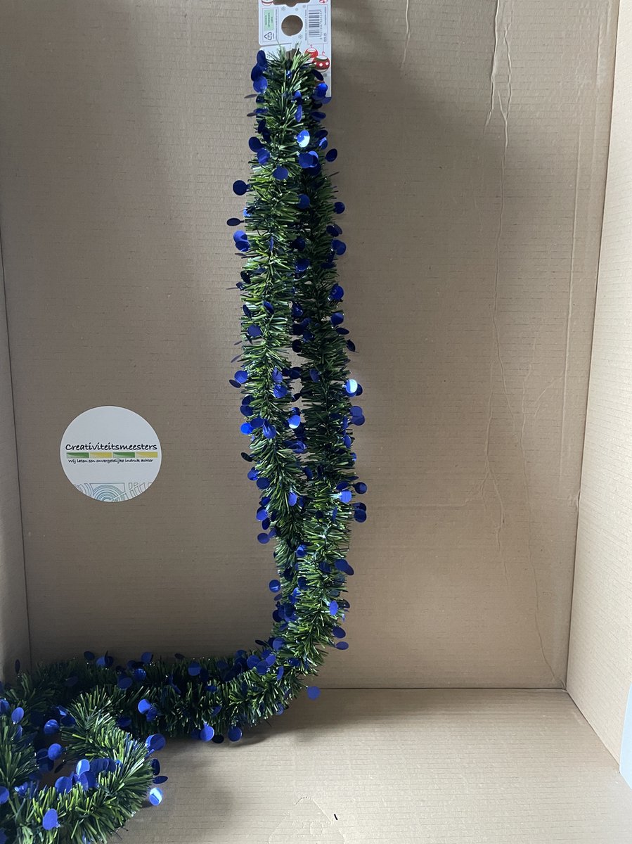 Creativiteitsmeesters Guirlande Groen met blauwen ballen 025.25D Valtpino