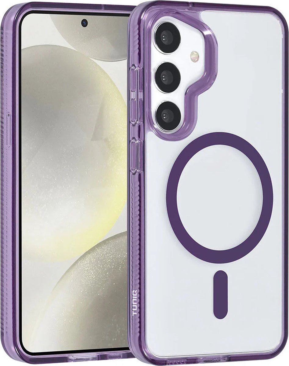 Back cover case - Magsafe silicone Hoesje Geschikt voor: Samsung Galaxy S24 Plus - Paars