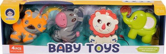Speelgoedtopdeals - Rammelaar Hangspeeltje Buggyspeeltje - Cadeauverpakking Tijger Zebra Leeuw Olifant van Speelgoed. — afbeelding 2
