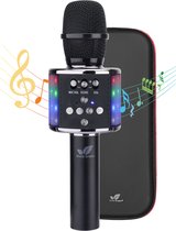 Karaoke microfoon Inc. opbergcase Voor kinderen en Volwassenen - Met Speaker - Bluetooth - Set - Zwart - Vivid Green
