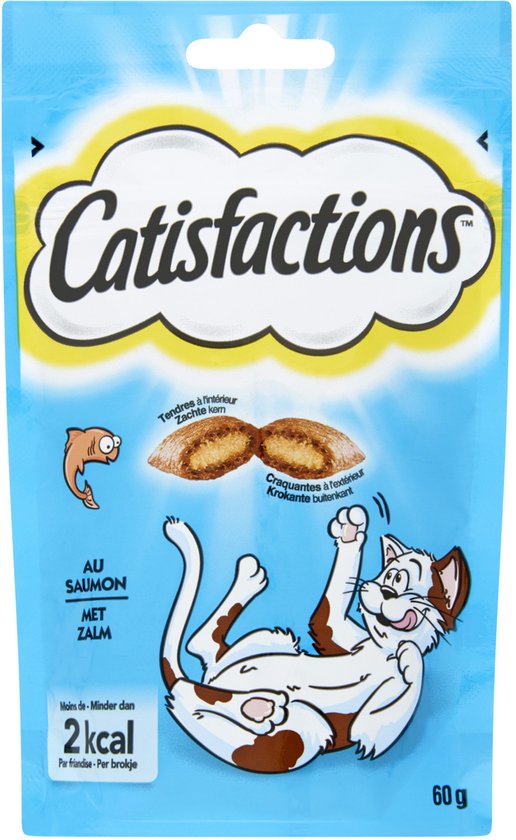 Catisfactions Kattensnoepjes - Zalm - Kattensnack - 60 g - 1 zakje