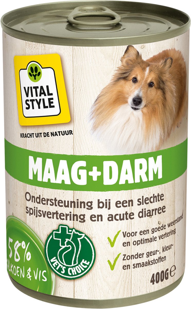 Vitalstyle Hondenvoer Blik Maag&Darm 400 gr