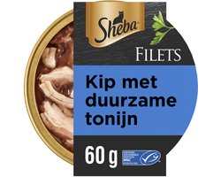 Sheba Filets Kattenvoer Natvoer Tonijn & Kip in Saus 60 gr