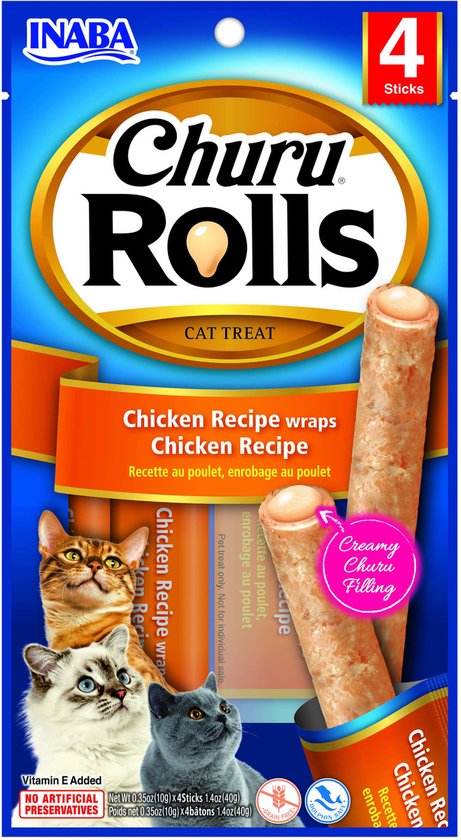 Inaba Churu Rolls - Kattensnack - Kip 40 g