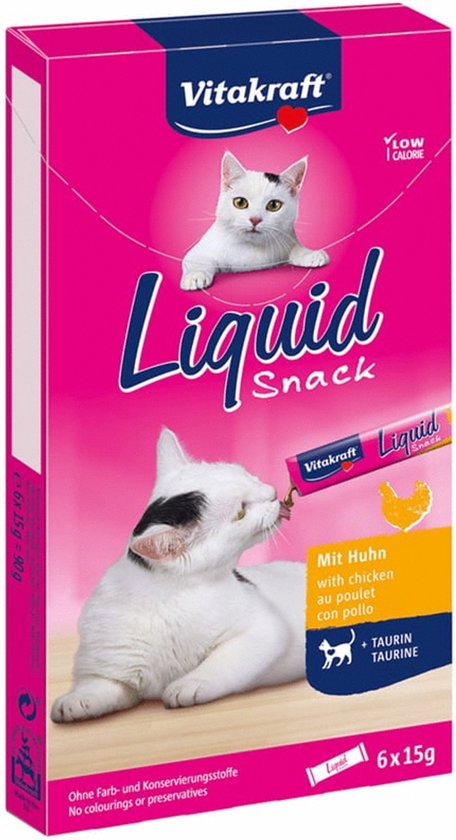 Vitakraft Liquid Snack - Kip - Kattensnack - 6 st