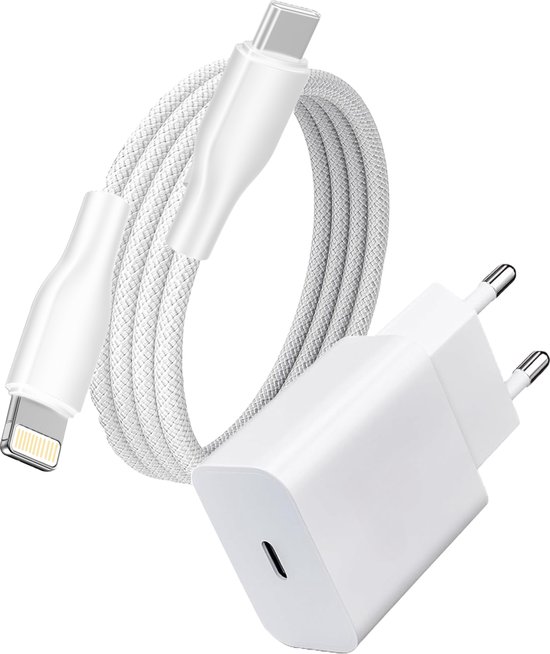 Snellader Set geschikt voor iPad en iPhone - Oplader - 1 Meter