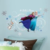 RoomMates Disney Frozen Elsa, Anna en Olaf - Muursticker - 13x46 cm - Multi