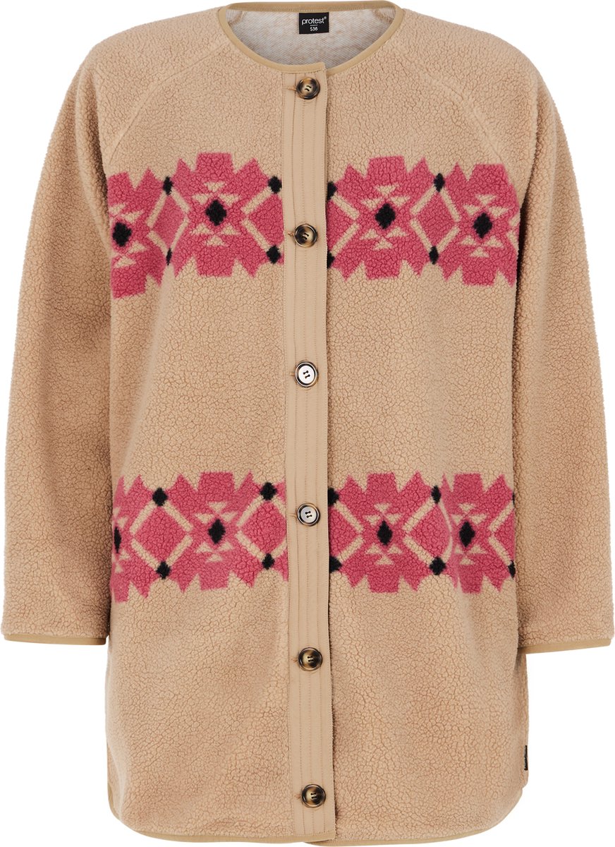 Protest Prtjin – Shacket Dames – Teddy – Overshirt – Tussenjas Beige