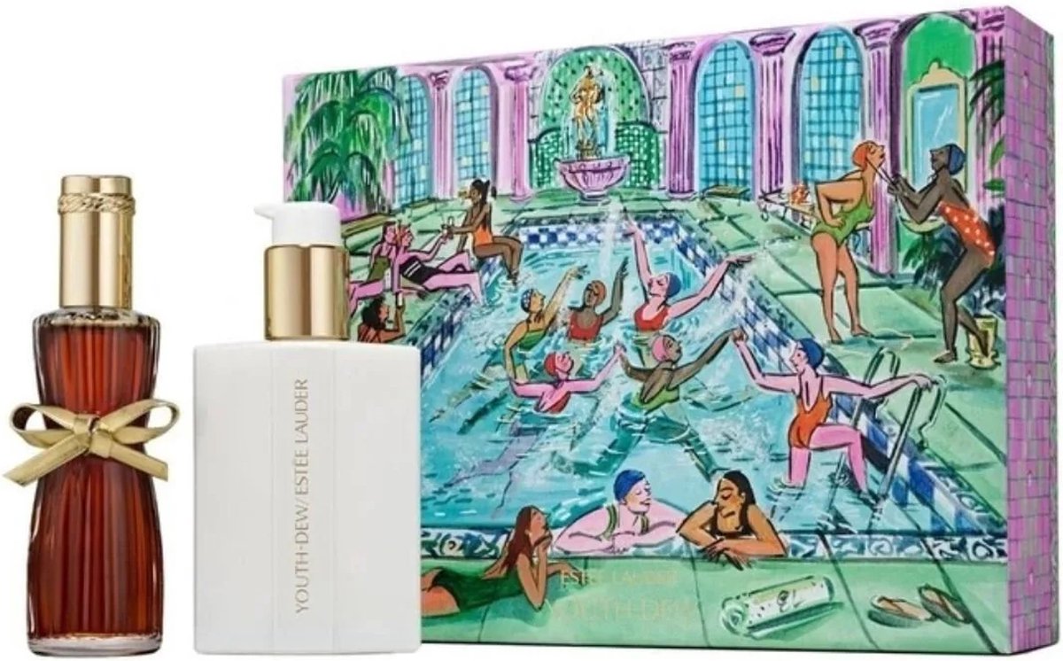 Goedkoopste Estee Lauder Youth Dew Rich Luxuries Gift Set Eau de Parfum 67ml Spray 92ml Youth-Dew Body Lotion satinee
