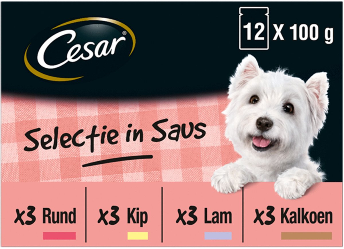 Cesar Maaltijdzakjes 12-pack in Saus 12 x 100 gr