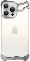 Étui de téléphone minimaliste - Étui pare-chocs en aluminium iphone - Étui de téléphone - Étui iPhone antichoc - iPhone - Aluminium - Métal - Argent - Étui Bumper Iphone 15 pro max