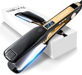 Lisseur professionnel Sansbeauté® - 2 en 1 - Fer à friser - Fers à lisser - Lisseur - Chaleur rapide - Lissage et boucles - Technologie ION - Noir Classic