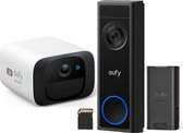 Eufy nieuw Videodeurbel C31 Incl. 32G SD-kaart | zowel bedraad als op accu | 2K FHD +SoloCam C210 Wireless Outdoor Camera- geen Homebase nodig doorbell set