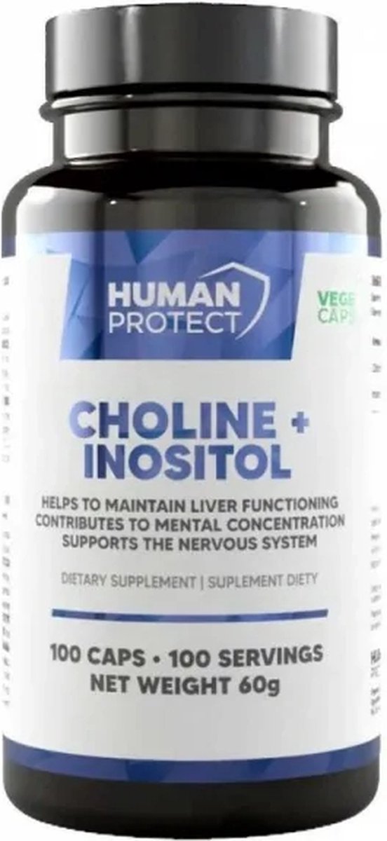 Goedkoopste Human Protect - Choline Inositol - 100 caps - 100 doseringen - Choline - Inositol