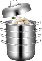 Bol.com Happyment Stoompan - 5 Lagen - Stoomkoker - Gestoomde Gerechten - 30 cm aanbieding