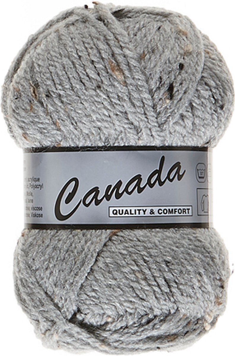 Lammy Canada - Licht Grijs Tweed (420) - Haakgaren - Breigaren - Wol - Acryl - Naald 4-5 - 50 Gram - 85 Meter