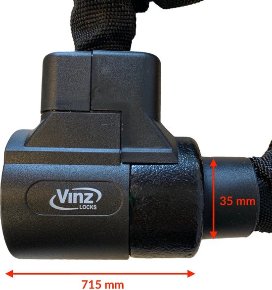 VINZ Janga Kettingslot ART4 - 120 cm / Fietsslot / Scooterslot / Motorslot van VINZ — afbeelding 2