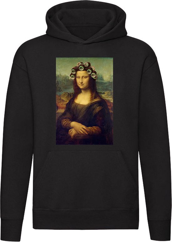 Truien Mona Mode Dames Mona Lisa Kapper Hoodie Krullen Grappig
