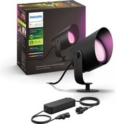 Bol.com Philips Hue Lily XL Basisset van 1 Tuinspot (Antraciet) - Wit en Gekleurd Licht - Incl. 1 Voedingskabel - Tuinverlichtin... aanbieding