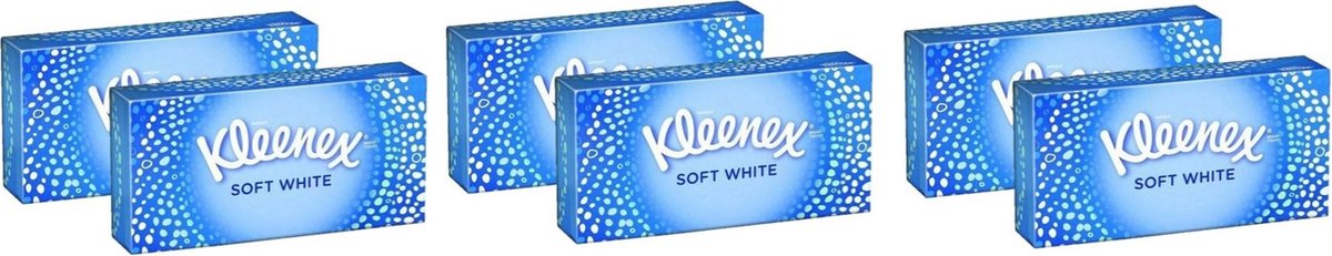 Goedkoopste Kleenex Tissues Box Soft White - Voordeelverpakking - 6x70st = 420 tissues