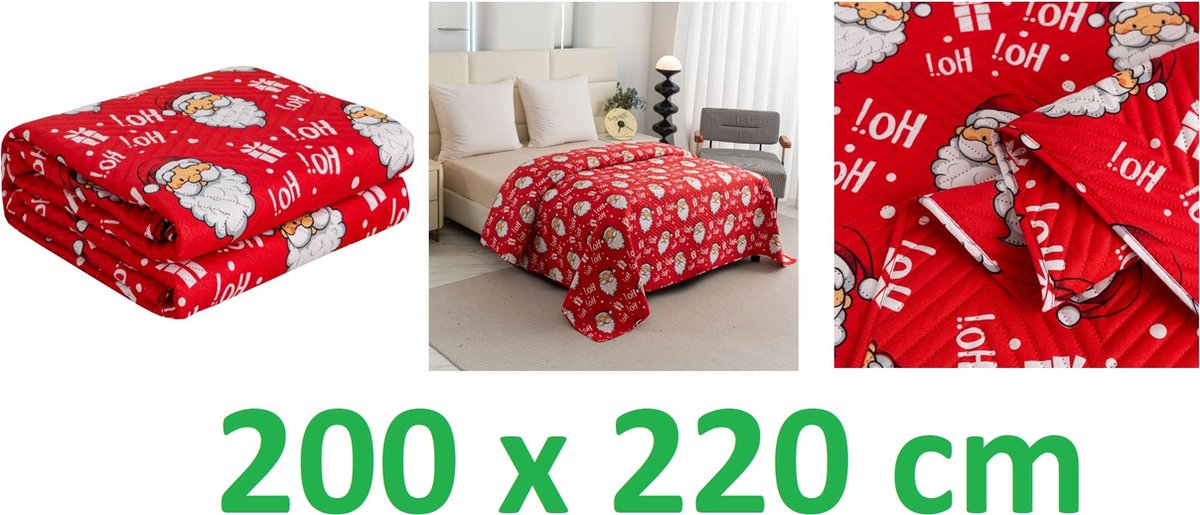 Kerst deken - Plaid - 200 cm x 220 cm - kerstdeken - Winter Plaid - Kerst - Kerstplaid - Winterafbeeldingen - Kerstmis - Microvezel deken - Super zacht - ideaal cadeau - Kerstdesign - nieuw jaar - grote maat - Sinterklaas - feestelijke sfeer