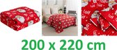 Kerst deken - Plaid - 200 cm x 220 cm - kerstdeken - Winter Plaid - Kerst - Kerstplaid - Winterafbeeldingen - Kerstmis - Microvezel deken - Super zacht - ideaal cadeau - Kerstdesign - nieuw jaar - grote maat - Sinterklaas - feestelijke sfeer