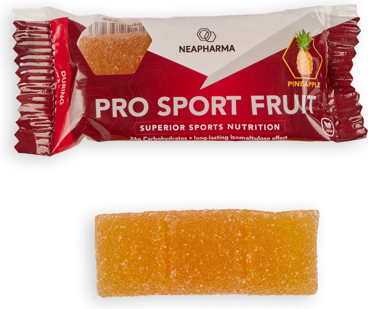 Goedkoopste Neapharma Pro Sport Fruit Ananas - Energy Fruit Chew - Energy gummy - langdurige energie - Isomaltulose werking - Per 10 fruits