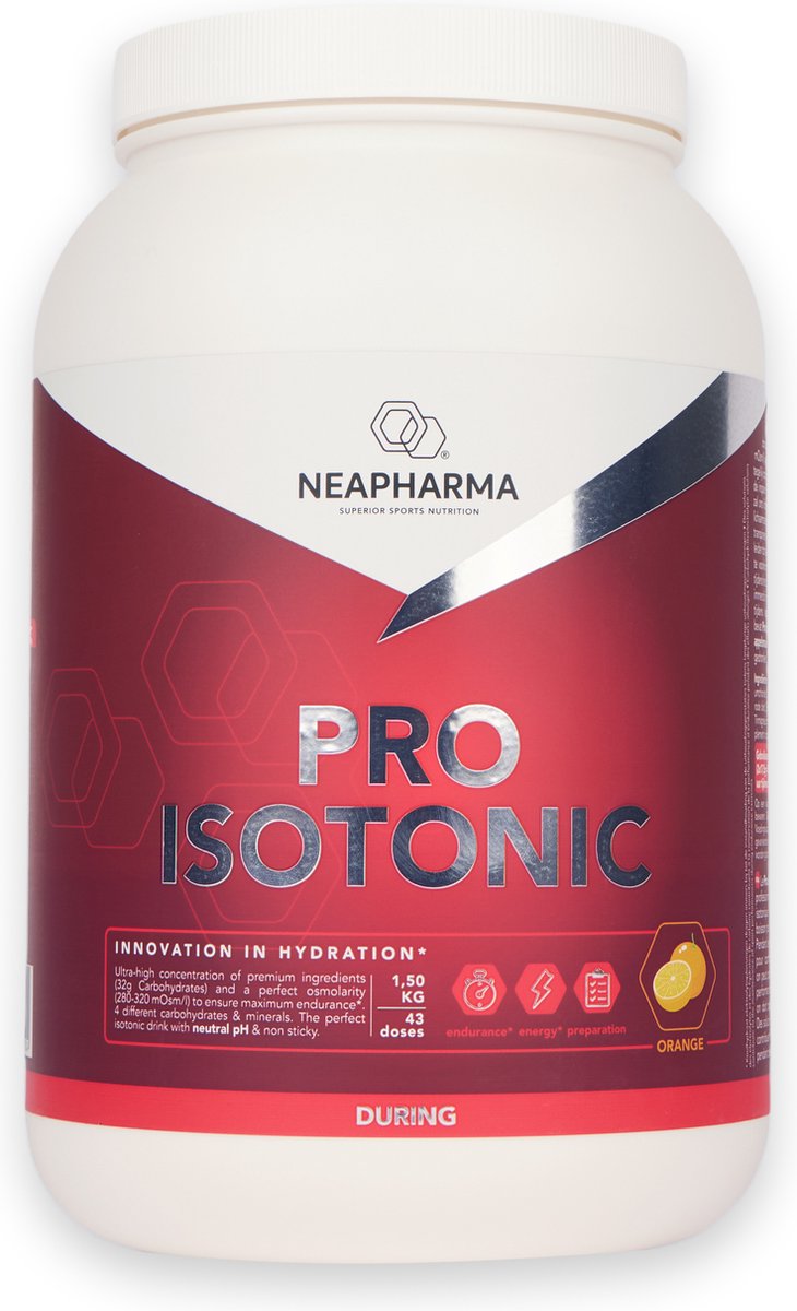 Goedkoopste Neapharma Pro Isotonic Orange isotone sportdrank poeder - Energy Drink - Isotonic - Isostar - 1500G - 43 porties