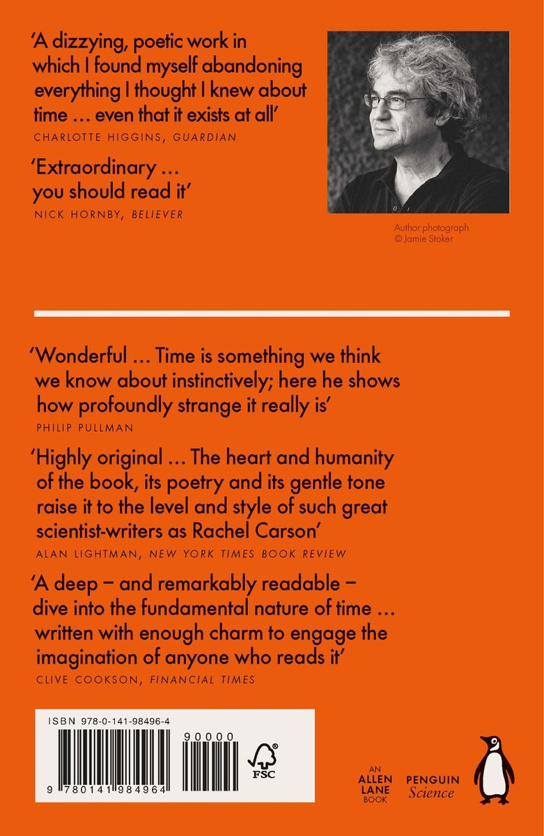 The Order of Time - back cover