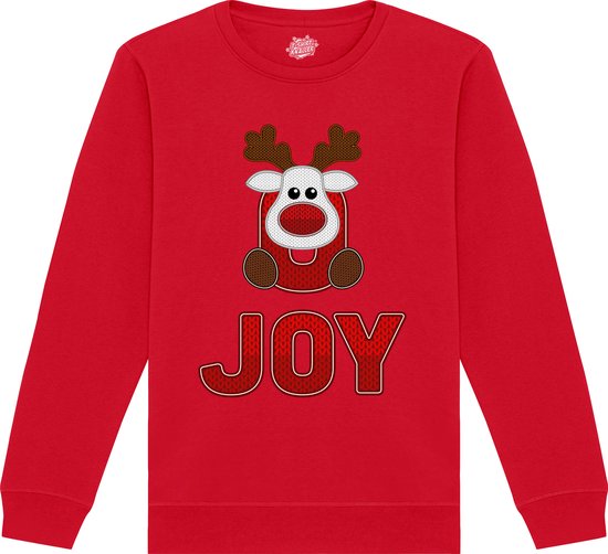 Kersttrui met rendierprint - Rood - Grote Maten - Dame - 15.00