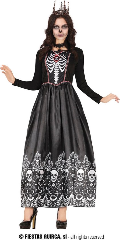 Guirca Costume Espagnol Mexicain Royal Queen Skullie Femme