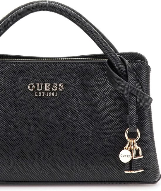 GUESS Sac à main Sac à épaule bandoulière Fedana Small Girlfriend Satchel Black Noir