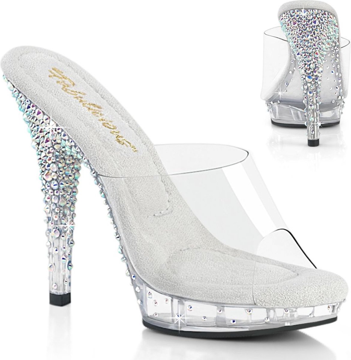 Fabulicious - LIP101CAS Muiltjes met hak - US 9 - 39 Shoes - Wit