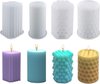 4 stuks - Kaars mal - mallen - kaarsenmal - kaarsen mallen siliconen - siliconen mallen - wit - Cylindrical en Kubus - verschillende vormen - Hobbygereedschap - voor kaarsen en gips maken