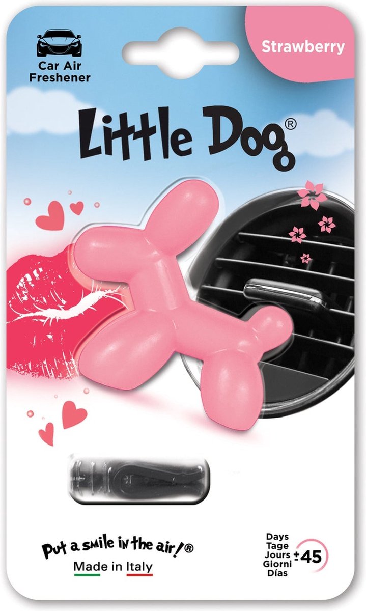 Goedkoopste Little Dog autogeur - Strawberry - 45 dagen - autoluchtverFrisser